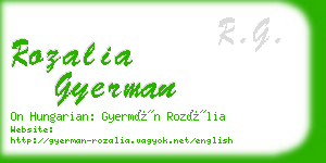 rozalia gyerman business card